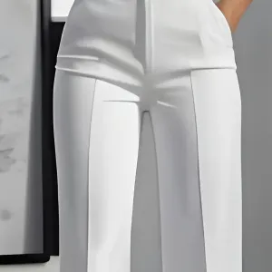 pantalonlargeblancelegantpourfemme