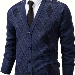 cardiganboutonneamotifgeometriquepourhomme