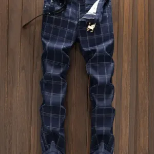 pantalonslimacarreauxpourhommemotifacarreauxclassique