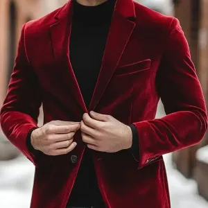 blazerdecontracteenveloursbleupourhomme