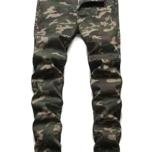 jeancamouflagehommepantalondecontractetaillemihauteextensible