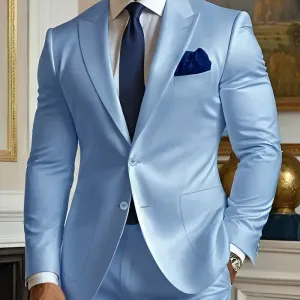 costumedeuxpiecesbleuclairpourhomme