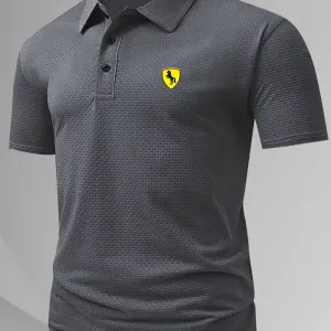 chemisehommebleumarineaveclogojaune