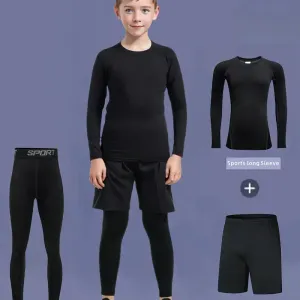Ensemble de sport 3 pièces à séchage rapide pour garçon