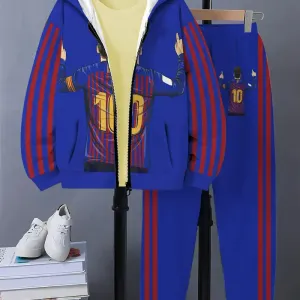 Ensemble sweat à capuche zippé et pantalon long respirant pour garçon