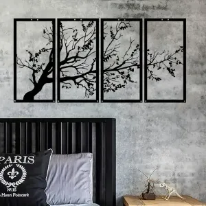 lotde4decorationsmuralesenmetalrepresentantunprunier