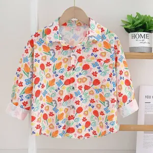 chemisedeteamancheslonguesetimprimefloralpourgarcon