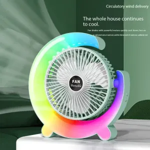 Ventilateur de bureau USB MORE TASTE avec éclairage LED