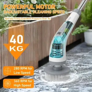 Brosse rotative électrique, deux vitesses réglables