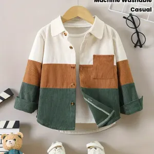 chemiseenvelourscotelecolorblockpourgarcon