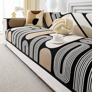 houssedecanapeenchenillestylebohememotifgeometriquemoderne