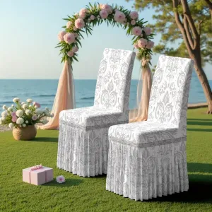 houssesdechaiseimprimeesmotiffloralblancavecjupeevasee