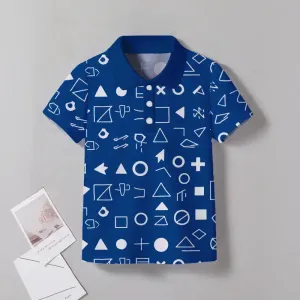 chemisebleumarineetblancheaimprimegeometriquepourgarcon