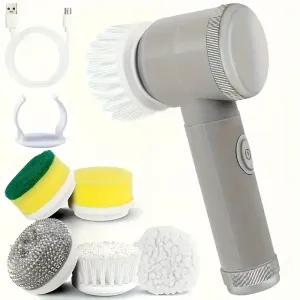 Brosse rotative électrique HAOMUREN avec 5 têtes de brosse remplaçables