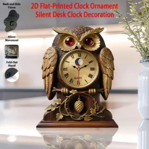 horlogedebureauhibouenboisdestyleeuropeen