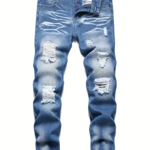 jeandechiredecontractepourgarconpantalonendenimatailleelastiqueavecpoc