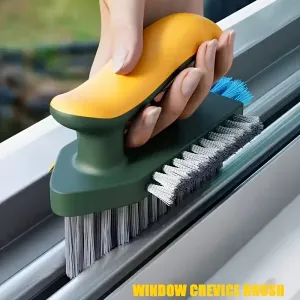 Brosse de nettoyage de vitres 2 en 1 avec manche ergonomique