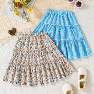 Ensemble 2 pièces pour jeune fille : jupe midi asymétrique à imprimé floral