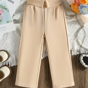 pantalondroitpourfillepantalonneutreatailleelastique