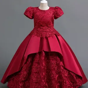 robedesoireelonguebrodeepourfillesorneededentelle