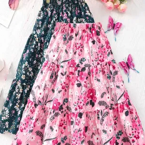 Ensemble 2 pièces pour fille : robe d'été, jupe à imprimé floral
