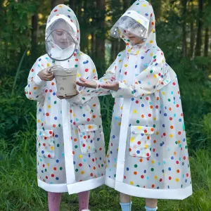 Imperméable à pois colorés Intekids pour filles et garçons