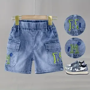 shortenjeanbrodepourgarconidealpourletetailleelastique