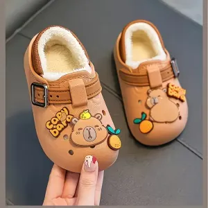 Paire de pantoufles Capybara - Chaussons d'hiver chauds