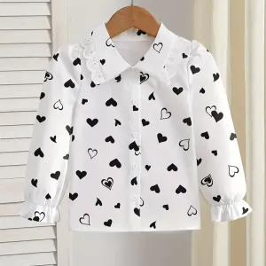 chemisierelegantaimprimecoeurpourfille
