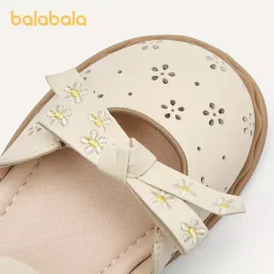 Sandales d'été BALABALA pour filles, ornées d'un nœud et de découpes florales