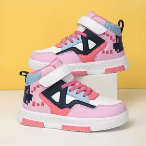 Baskets montantes pour filles avec mesh respirant et design bicolore