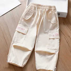 pantaloncargoencotonrespirantetdecontractepourfilles