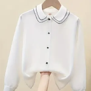 chemisiertendanceenmousselinedesoieadoubleepaisseuretcolpoupee