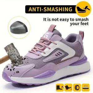 Chaussures de sécurité pour femmes GUYISA - Baskets de sécurité à embout en acier
