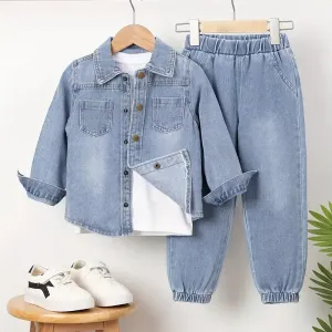 ensemble2piecespourenfanttenuedecontracteeenfauxdenim