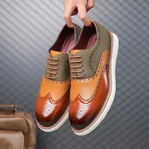 Mocassins Brogue Marron Élégants pour Homme