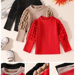 Ensemble de 3 débardeurs à manches bouffantes pour filles