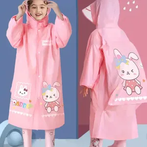 Imperméable enfant pour filles et garçons - Veste imperméable réutilisable à capuche