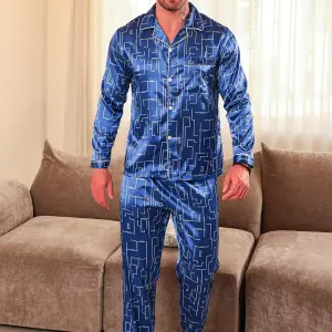 Ensemble pyjama homme 2 pièces pour le printemps, l'été et l'automne