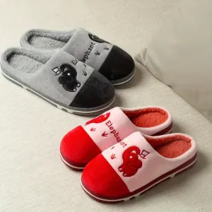 Pantoufles d'hiver en peluche douce pour femme