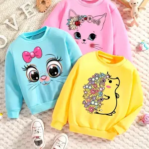 lotde3sweatsdecontractesacolrondpourfilles