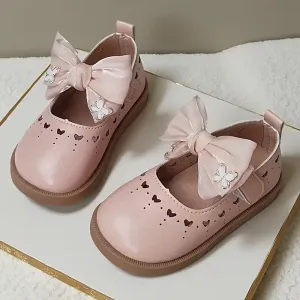 Chaussures plates décontractées à nœud papillon pour filles