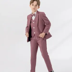 ensembletroispiecesrosevestegiletetpantalonpourgarcon