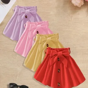 Ensemble de Pâques pour filles(4 pièces): jupe plissée mi-longue décontractée
