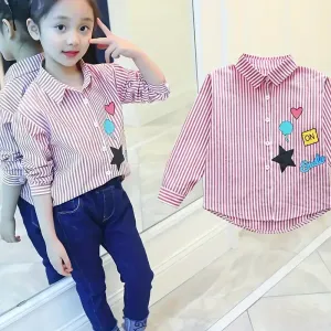 chemiseamancheslonguesencotonpourfille