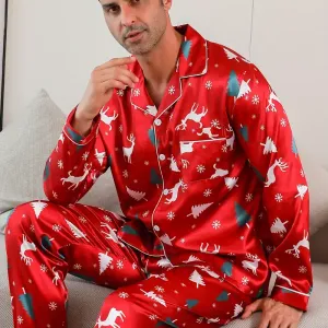 Ensemble pyjama homme de Noël : pantalon long