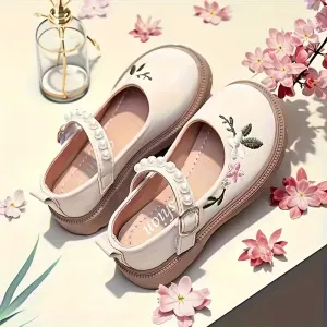 Chaussures Mary Jane vintage pour filles et garçons - Semelle en caoutchouc