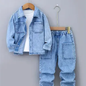 ensembleenjeandelavepourgarconstyledecontracteetsimple