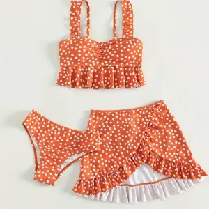 Ensemble de maillot de bain trois pièces pour fille