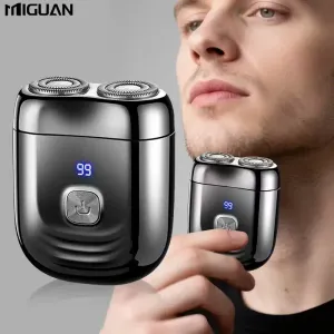 Mini rasoir électrique rechargeable USB avec affichage numérique